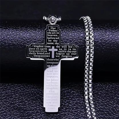 TrendMen Rock Crucifix Cross Pendant Necklace