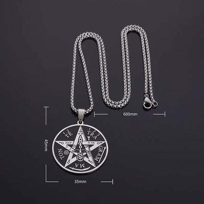 Witchcraft Pentagram Stainless Steel Necklace