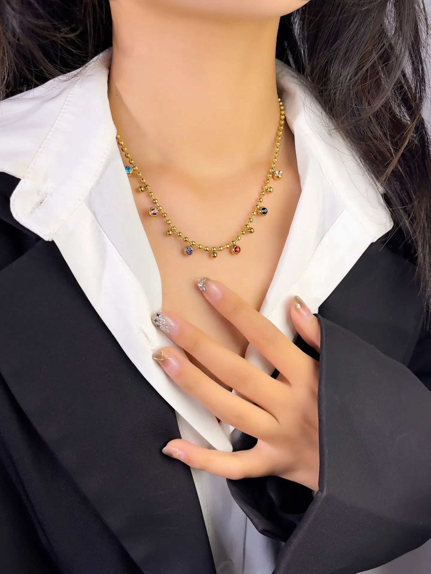 Multicolor Crystal Necklace