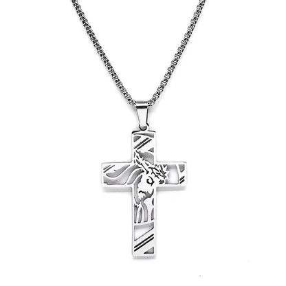 Crown of Thorns Cross Necklace