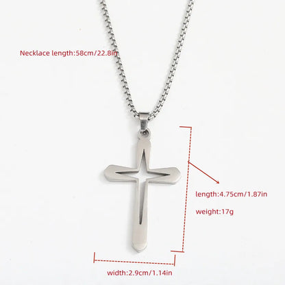 Hollow Cross Pendant Necklace