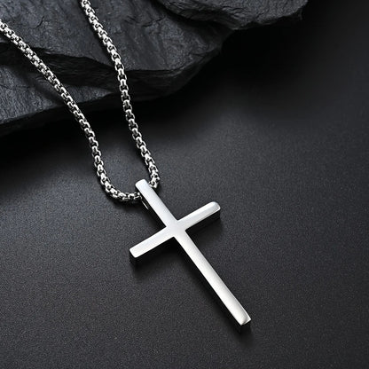 Engraved Jesus Cross Necklace