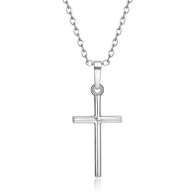 Silver Christian Cross Necklace