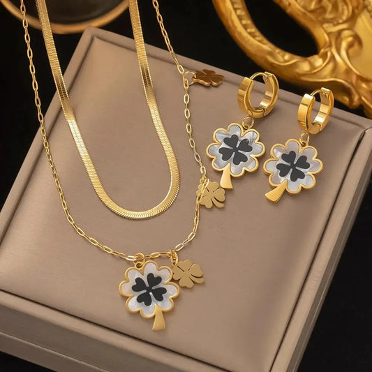 Leaves & Heart Jewelry Set