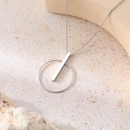 Circle Stick Pendant Choker