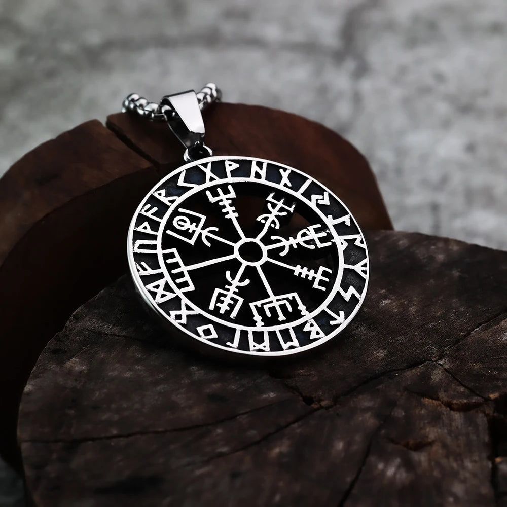 Viking Compass Pendant Necklace