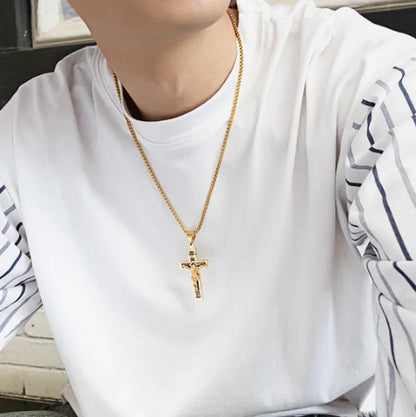 Vintage Jesus Cross Necklace