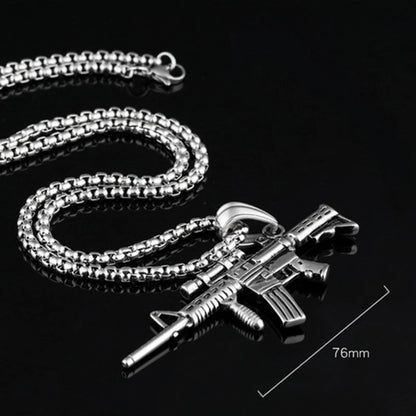 Machine Gun Pendant Necklace