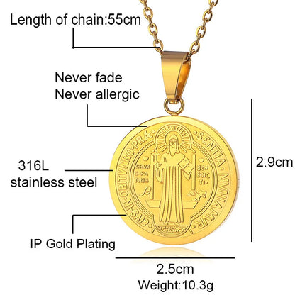 Saint Benedict Cross Necklace