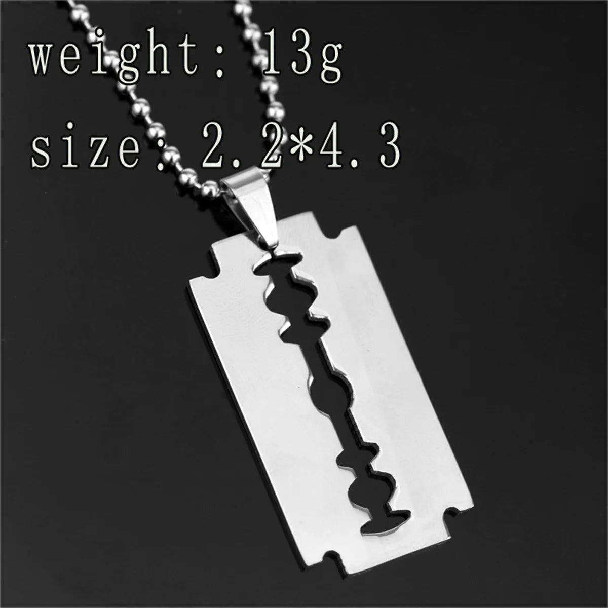 Stainless Steel Razor Pendant