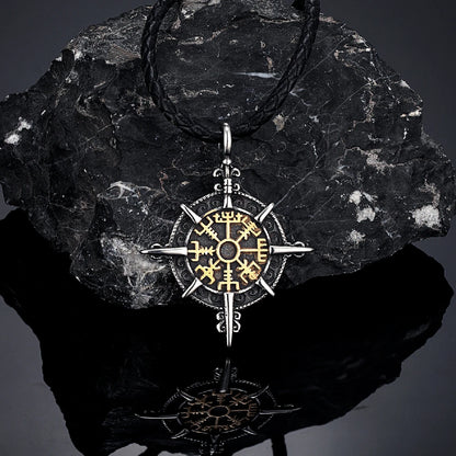 Viking Compass Rune Pendant Necklace