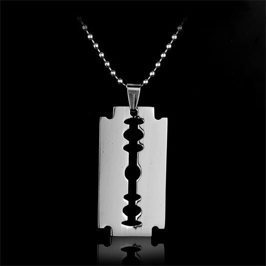 Stainless Steel Razor Pendant