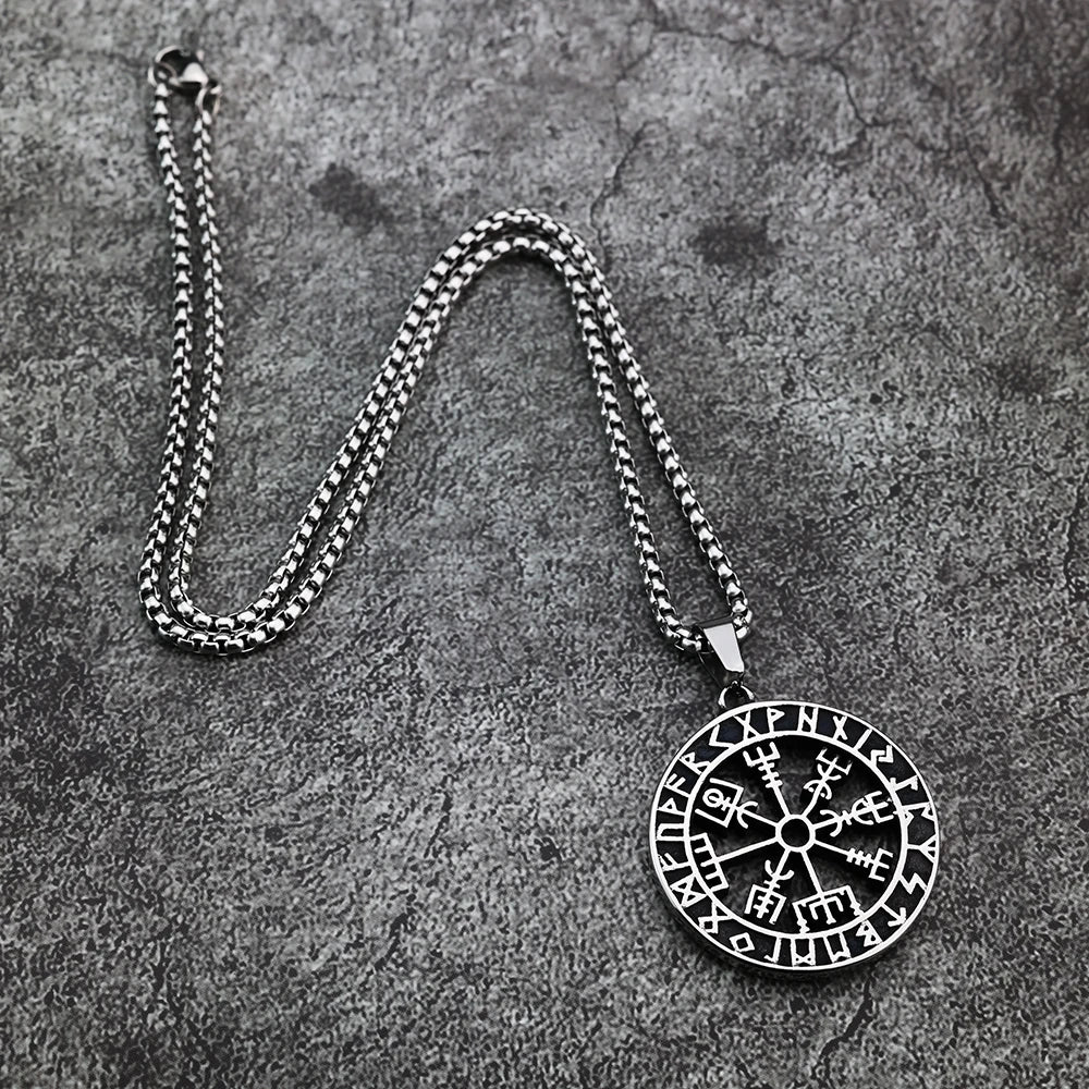 Viking Compass Pendant Necklace