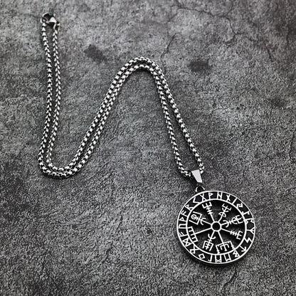 Viking Compass Pendant Necklace