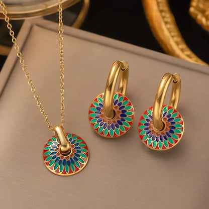 Leaves & Heart Jewelry Set