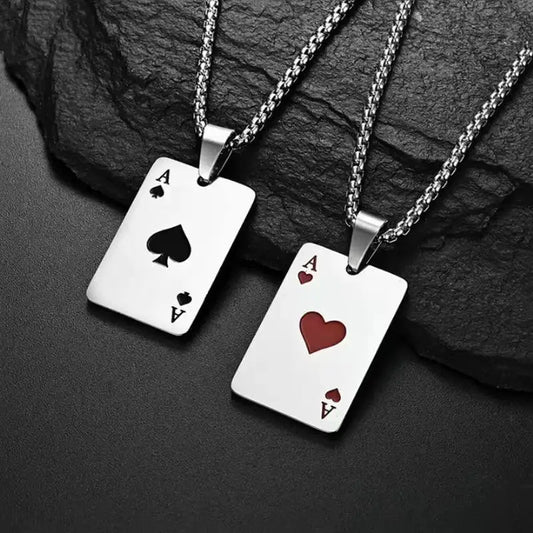 Spade & Heart Pendant Necklace
