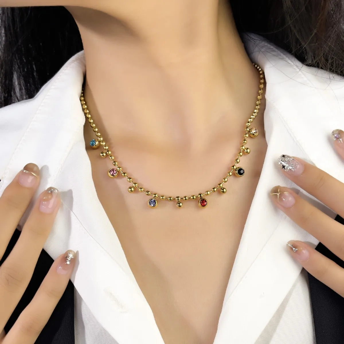Multicolor Crystal Necklace