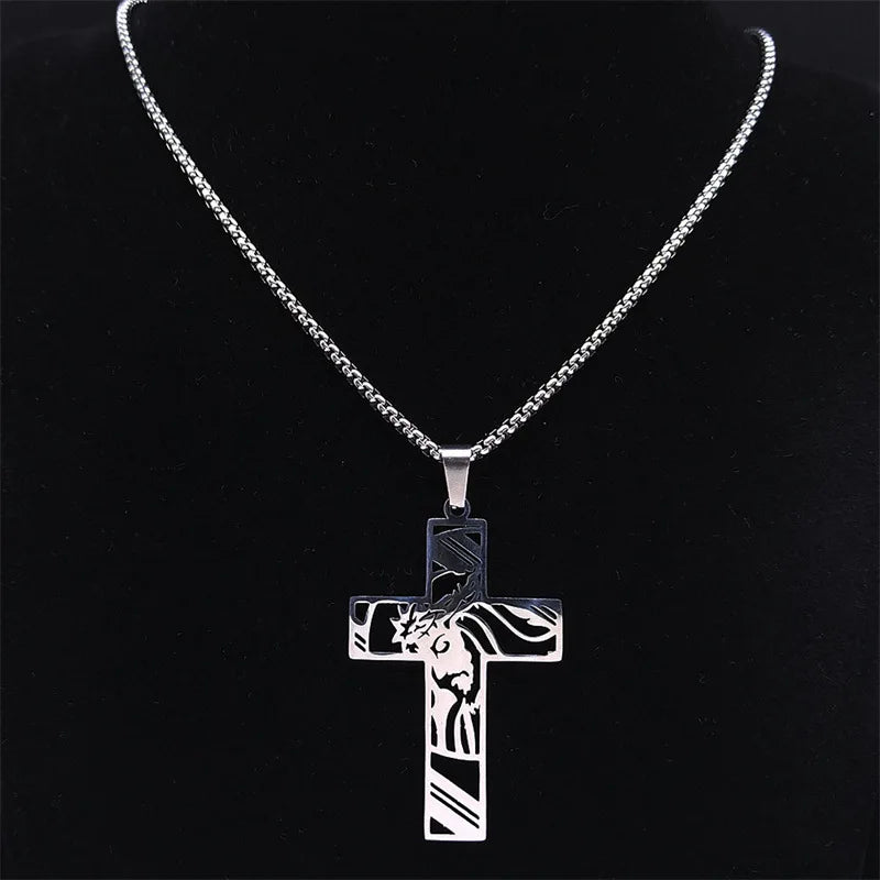 Crown of Thorns Cross Necklace