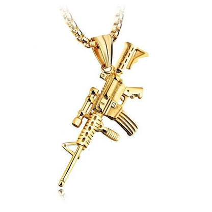 Machine Gun Pendant Necklace