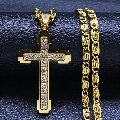 Sacred Cross Pendant Necklace
