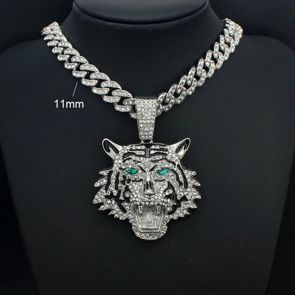 Big 3D Tiger Pendant Necklace