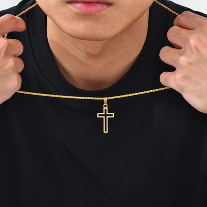 Casual Hollow Cross Pendant Necklace