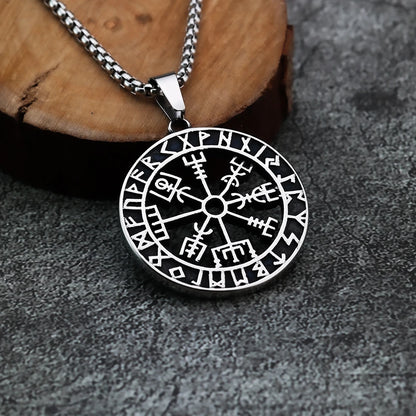 Viking Compass Pendant Necklace