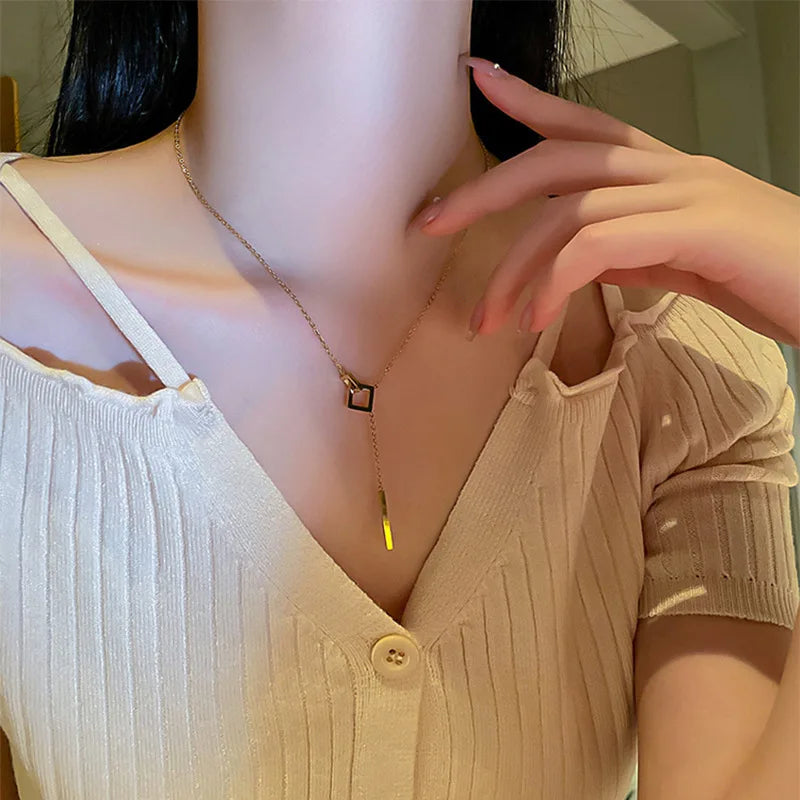 Cube Pendant Necklace