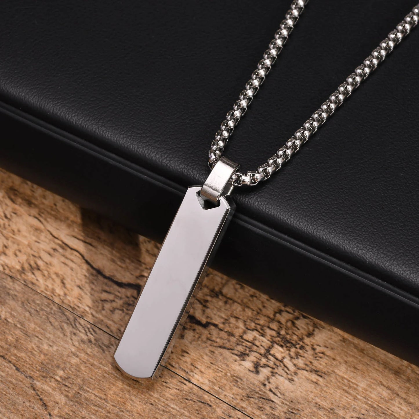 Vertical Bar Stacked Necklaces for Men Boys,Stainless Steel Cuban Chain Twisted Rope Chain Collar,Stylish Jewelry Sets Gifts