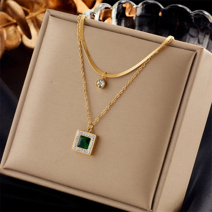 Stainless Steel Pearl Heart & Butterfly Cross Pendant Necklace