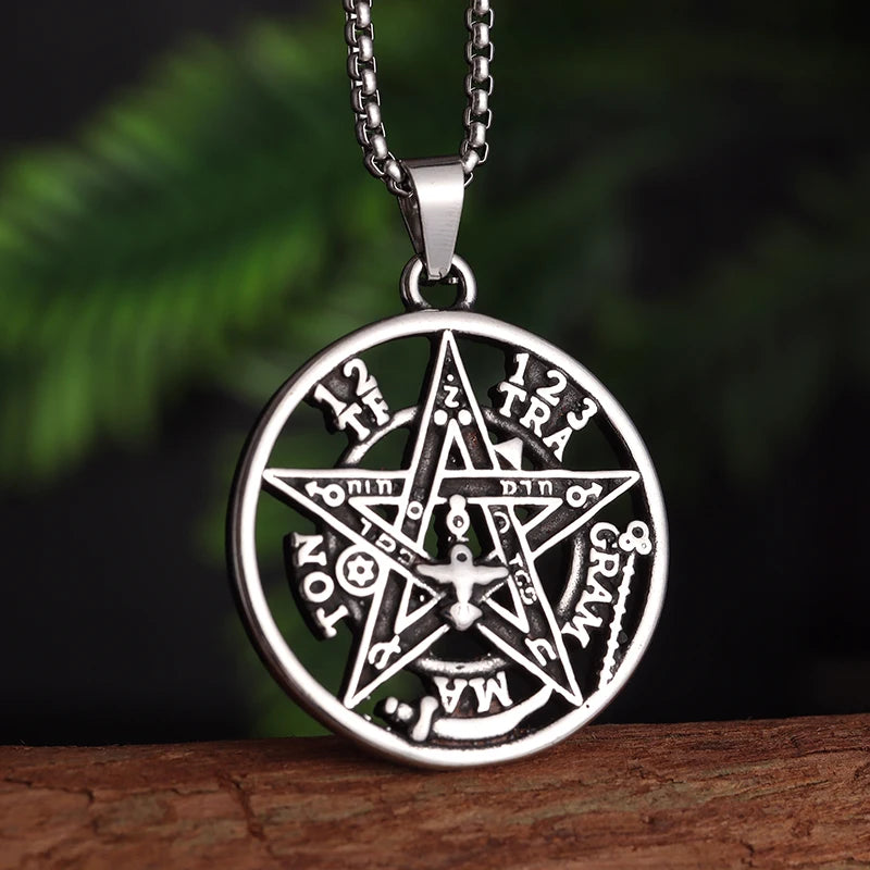Witchcraft Pentagram Stainless Steel Necklace