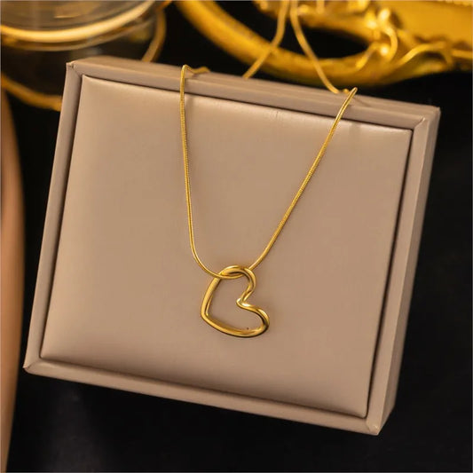 Twist Hollow Heart Necklace