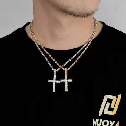 Iced Out Cross Pendant Necklace