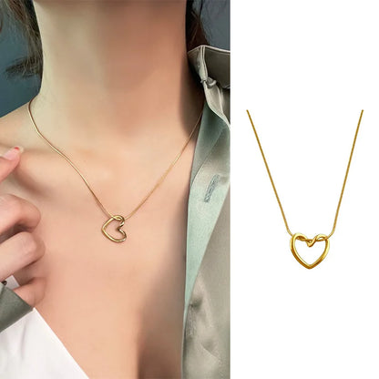 Twist Heart Pendant Necklace