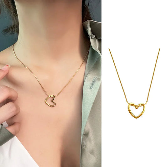 Twist Heart Pendant Necklace