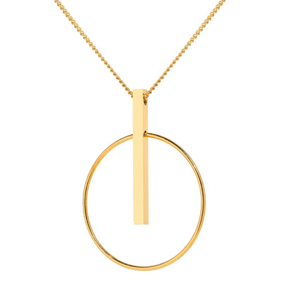 Circle Stick Pendant Choker