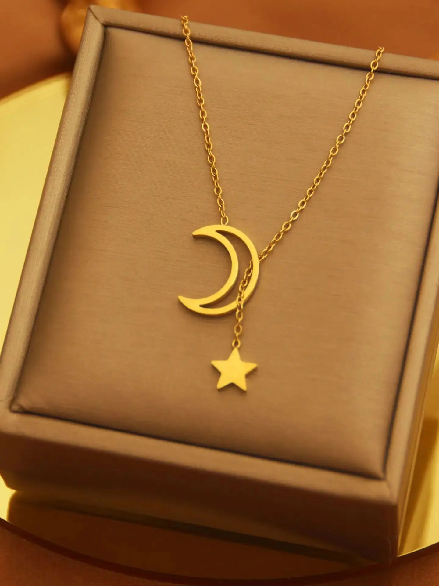 Moon Star Pendant Necklace