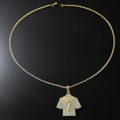 CR7 Zircon Pendant Necklace