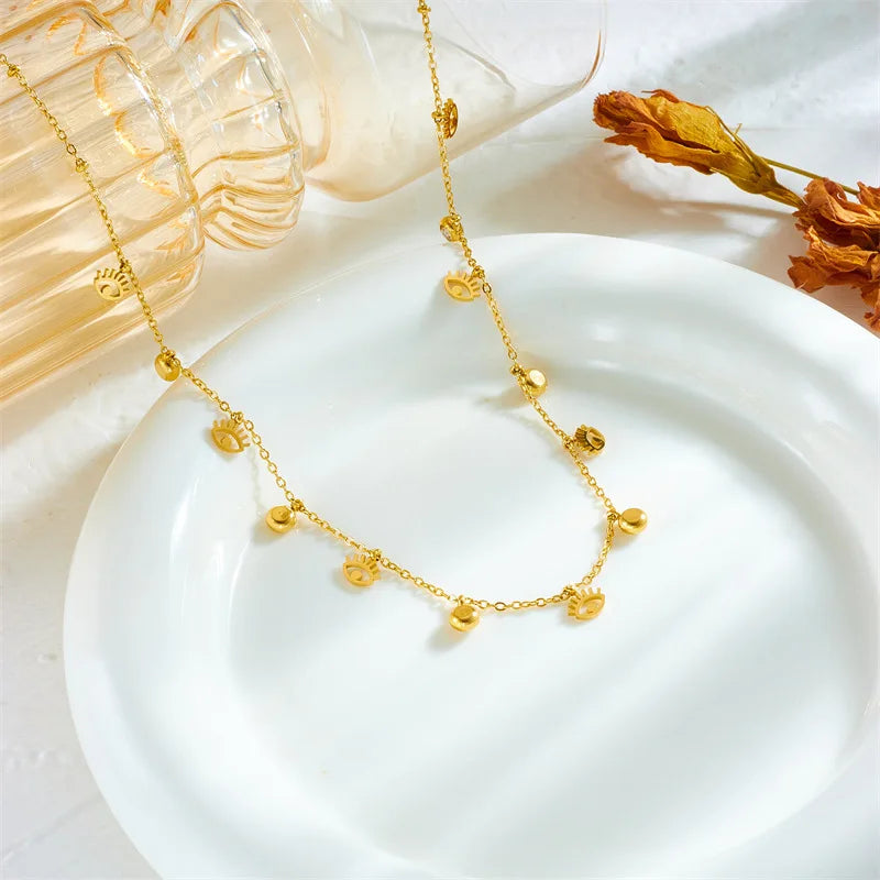 Eye Crystal Pendant Necklace