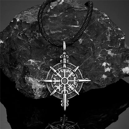 Viking Compass Rune Pendant Necklace