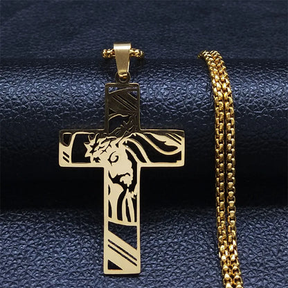 Crown of Thorns Cross Necklace