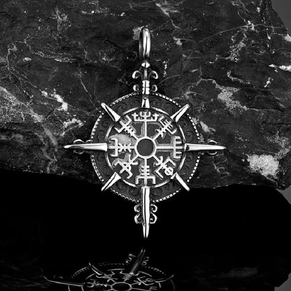 Viking Compass Rune Pendant Necklace
