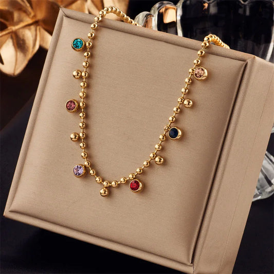 Multicolor Crystal Necklace