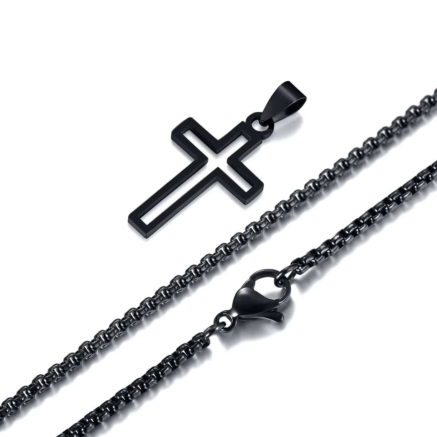 Casual Hollow Cross Pendant Necklace
