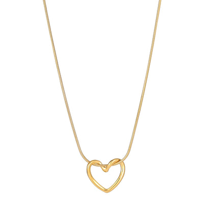 Twist Heart Pendant Necklace