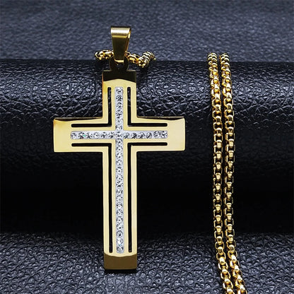 Sacred Cross Pendant Necklace