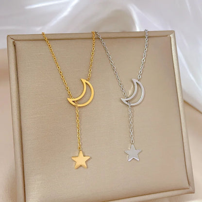Moon Star Pendant Necklace