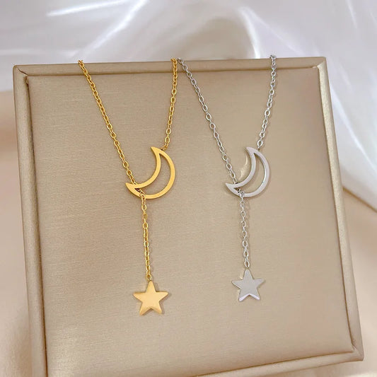 Moon Star Pendant Necklace