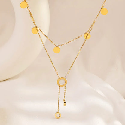 Round Roman Numeral Pendant Necklace