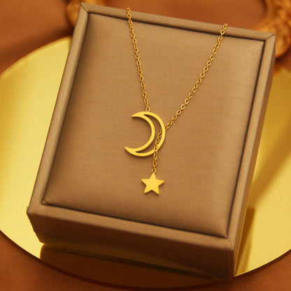 Moon Star Pendant Necklace